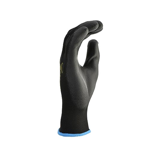 G & F Work Gloves for Men, Lightweight Grip, Polyurethane Coated, Touchscreen Compatible, Flexible & Breathable, Durable Construction, Ideal for Gardening, Mechanics, and General Duty Tasks, 12 Pairs - size: XX-Large