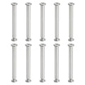 PATIKIL Hex Chicago Screws, 10 Set Binding Screw Posts M6 x 70 mm Connecting Hex Drive Socket Cap Bolt Nuts for Scrapbook Leather Belt Album Photo Furniture Repair, Silver - size: M6 x 70