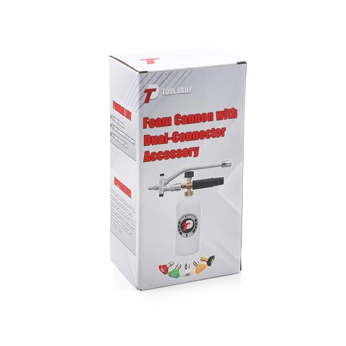 Tool Daily Foam Cannon with Dual Connector Accessory, 1/4" Quick Connect - style: Foam Cannon with Dual Connector
