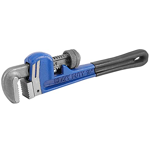 HOIGON 3 Piece Heavy Duty Plumbers Pipe Wrench Set, 8" 10" 14" Heat Treated Adjustable Straight Pipe Plumbing Wrench Set with Soft Grip for Household Plumbing Repairs - color: Blue, size: 8" 10" 14"