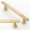 10 Pack Brushed Gold Cabinet Pulls 3.75 Inch(96mm) Kitchen Cabinet Handles Solid Zinc Alloy Cabinet Hardware Drawer Pulls - color: Brushed Gold, size: 3.75" Hole Center