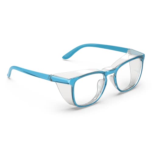 Stylish Safety Glasses, Clear Anti-Fog Anti-Scratch Protective Glasses For Men And Women - color: Seablue