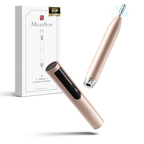 MelodySusie Pen-Shaped Cordless Nail Drill PocketNail PC100GR for Beginners - color: Basic - Gold