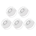 5pcs Small Circular Bubble Spirit Levels - [10mm Diameter 6mm Thickness] Mini Round RV Level Leveling Tools for Travel Trailer Turntable Camera, White - color: White, size: 10mm x 6mm