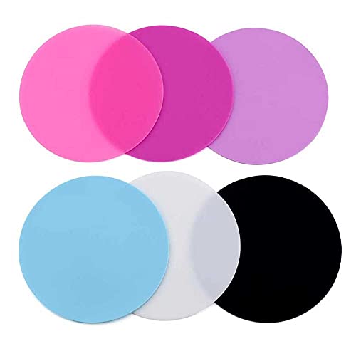 6 Pcs Silicone Nail Art Palette Nail Painting Mat Nail Polish Color Mixing Palette Drawing Color Palette Manicure Tool