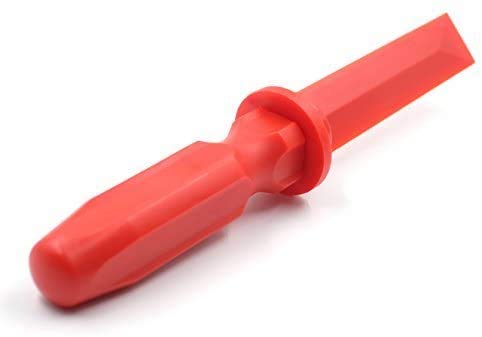 CKAuto Non-Marring Super Grip Plastic Chisel Scraper, Wheel Weight Remover,Red - size: 5 inches x 1.73 inches