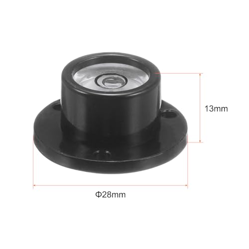 HARFINGTON Round Bubble Level 28x13mm Mini Circular Bullseye Spirit Levels for Leveling Camera Tripod Telescope Workshop Turntable Pictures Frame, White
