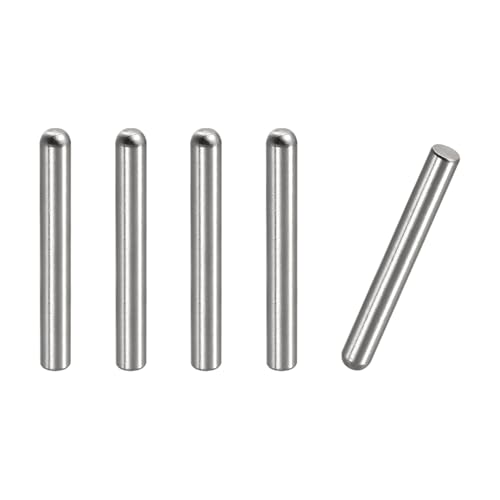 uxcell 5x40mm Dowel Pins, 5pcs 304 Stainless Steel Round Head Flat Chamfered End Dowel Pin Bunk Bed Pins Shelf Pegs Support Shelves Fasten Elements - size: 5x40mm