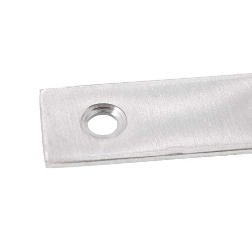 4 Pack Stainless Steel L Shape Flat Corner Bracket Plate - Repair Mending for Wood, Metal Fixing, Joining Support Brace for Shelves, Furniture and Cabinet (120x120mm) - size: 120 x 120 mm
