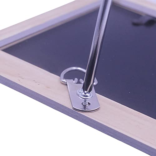 Heavy Duty D Ring Picture Hangers with Screws, 20 Pcs Large Wide D-Ring Picture Hanging Hardware, 2 Holes Picture Hooks for Paintings, Mirror, Clock, Decoration, Artwork Picture Frame - size: 20 Pcs Double Holes