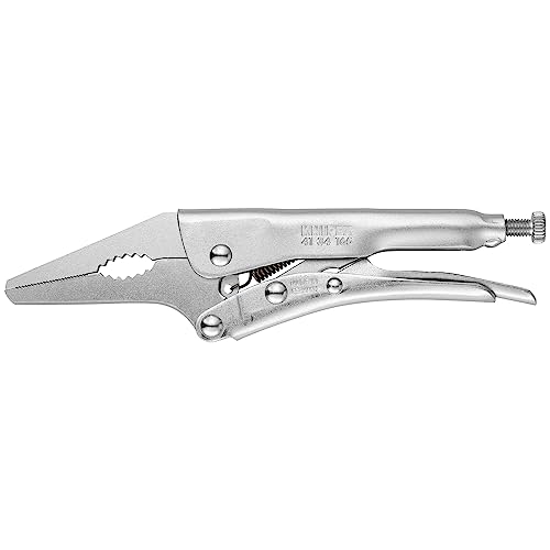 KNIPEX - 41 34 165 Knipex Tools LP - 4134165 6-1/4" Grip Pliers w/Long, Narrow Jaw, Nickel Plated