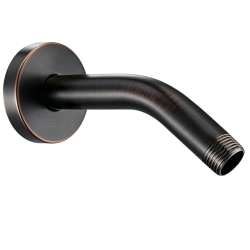 Shower Arm with Flange, 6 Inches Wall Mount Replacement Shower Head Arm For Fixed Shower Head and Handheld Showerhead, Oil Rubbed Bronze - color: Oil Rubbed Bronze, style: 6 Inch