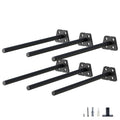 NEODROP 6-Pack 10 Inch Hidden Floating Shelf Bracket, Heavy Duty Blind Shelf Support Hardware | Invisible Wall Brackets for Kitchen, Fireplace Mantel Wood Shelves | Black Powder Coated Solid Steel - size: 10 Inch, style: 6 Pack