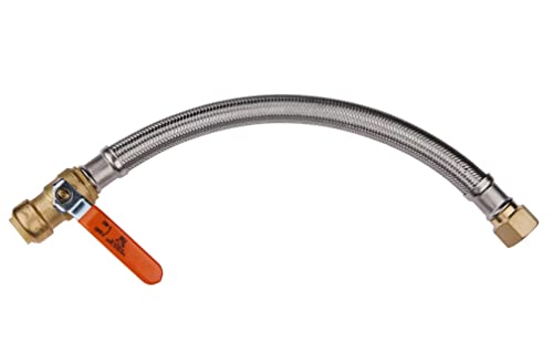 1piece EFIELD 18"L 3/4"Push-fit Valve Flexible Water Heater Connector - size: 18 Inch, style: 3/4''x3/4''