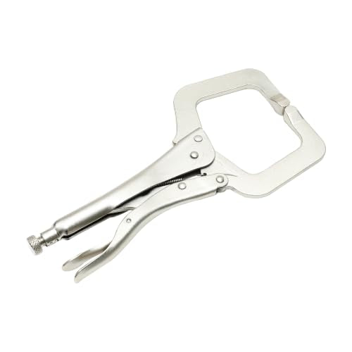 HFS(R) 11-Inch Locking C-Clamp Set,4 Pack, Alloy Steel Heavy Duty Workshop Clamps Locking Pliers with Regular Tip for Welding, Woodworking & Metalworking