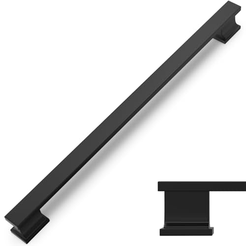 COTYKILEY 10 Pack 10 Inch(256mm) Matte Black Cabinet Handles Black Kitchen Cabinet Pulls Cabinet Door Handles Kitchen Cabinet Hardware - color: Matte Black, size: 10" Hole Center（256MM）