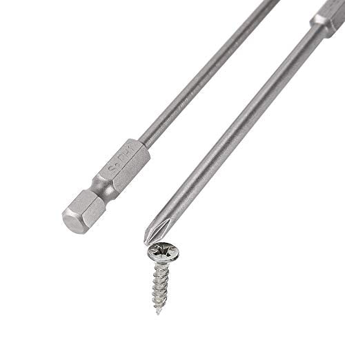 Yakamoz 16Pcs Long Magnetic Screwdriver Bit Set, 1/4" Hex Screw Driver Bits