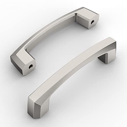 Amerdeco 10 Pack Brushed Satin Nickel Cabinet Pulls 3 Inch(76MM) Hole Centers Kitchen Cabinet Handles Hardware Kitchen Handles for Cabinets Cupboard Handles Drawer Pulls ZH0032… - color: Brushed Satin Nickel, size: 3"/76MM Hole Center