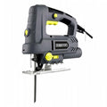 Master Mechanic 6.5 Amp 3,000 RPM Steel Base Jig Saw Power Hand Tool with Toolless Blade Change, Lock On Switch, and Blower Function for Wood, Gray