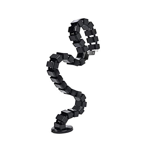 Vertebrae Cable Management Spine, Quad Entry Organizer for Height Adjustable Desk, Black