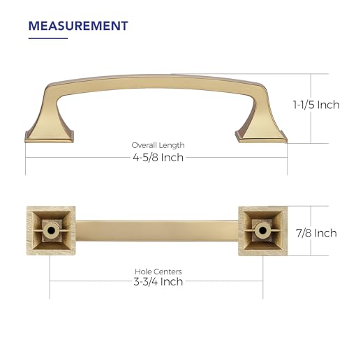 30 Pack Kitchen Cabinet Handles 3-3/4 Inch Champagne Bronze Cabinet Pulls - color: Champagne Bronze, size: 3-3/4 Inch Hole Centers