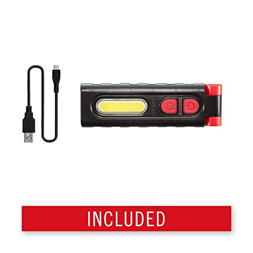 Coast PM100R 180-Degree Rotating Worklight with Magnetic Base, Black/Red