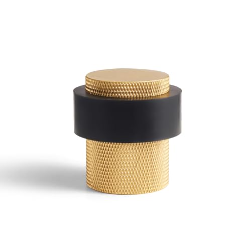 PANALI Floor Door Stop,1-1/2" Length 1-3/5"Height Cylindrical Door Stopper - color: Brushed Brass