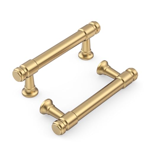 9BUILD 10 Pack 3 Inch Champagne Bronze Cabinet Handles,Kitchen Hardware - color: Champagne Bronze, size: 3"/76MM Hole Center