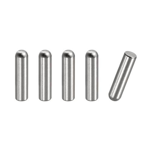 uxcell 6x20mm Dowel Pins, 5pcs 304 Stainless Steel Round Head Flat Chamfered End Dowel Pin Bunk Bed Pins Shelf Pegs Support Shelves Fasten Elements - size: 6x20mm