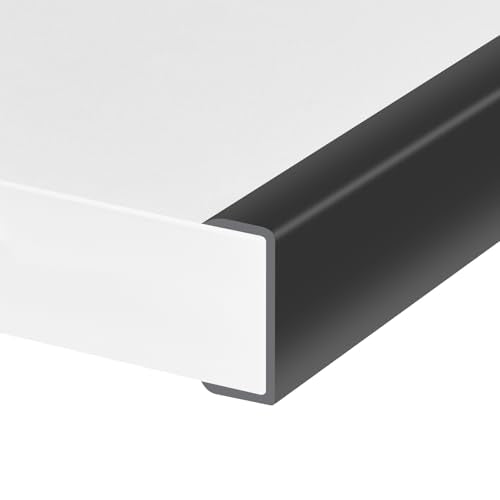 Rubber Edge Trim, Self-Adhesive U Shaped Edge Protector for Plywood, Cabinet, 1-5/8" Wood Edge Banding, Flexible Furniture Repair, EPDM Material, Fit 1-5/8"(41mm), Length 10Ft, Black - size: Fit 1-5/8"- L10'