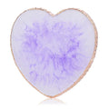 Sibba Resin Nail Art Palette Nail Mixing Palette Polish Color Mixing Plate Golden Edge Nail Holder Display Board Heart Shape Cosmetic Mixing Tools (Purple) - color: Purple
