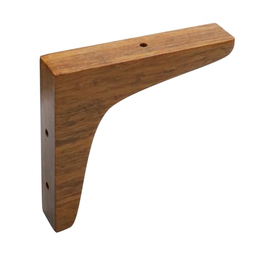 Antrader 2PCS Wooden Shelf Brackets,Solid Wall Mount Wood Shelf Bracket,Wood Triangle Bracket,L Shape Shelf Holders Include Mounting Screws,3.74 x 3.74 x 0.79 Inches,Dark Brown - color: Dark Brown, size: 3.74"×3.74"×0.79",2pcs