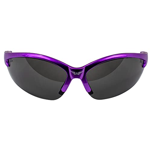 Global Vision Safety Shop Glasses - color: Purple Frame/Smoke Lens