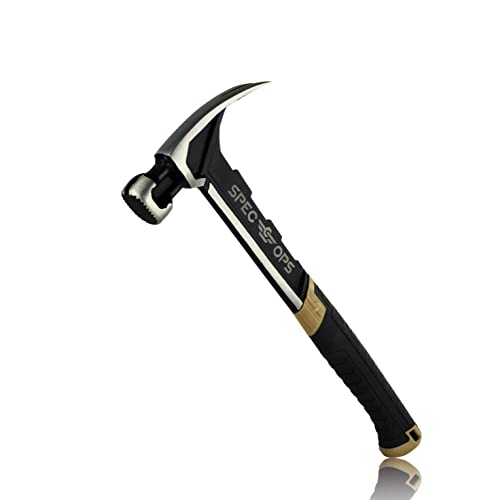 Spec Ops Tools Framing Hammer for Carpentry & Demolition, Magnetic Nail Holder, Rip Claw, Milled Face 22 Oz - size: 22 Oz