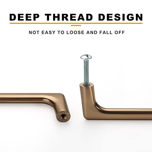 Asidrama 10 Pack 3 Inch(76mm) Champagne Bronze Cabinet Pulls Cabinet Handles Cupboard Handles Kitchen Cabinet Hardware for Cupboard Drawer Pulls - color: Champagne Bronze, size: 3" Hole Center, style: 10 Pack