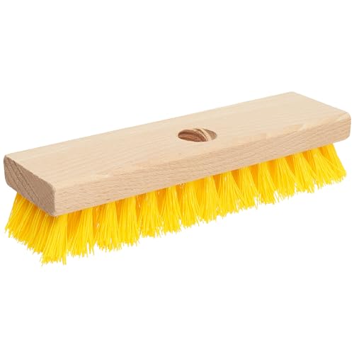 Deck Scrub Brush Head 7.87" - Heavy Duty Concrete & Wooden Deck Scrub Brush With Hard Nylon Bristles - size: 7.87"