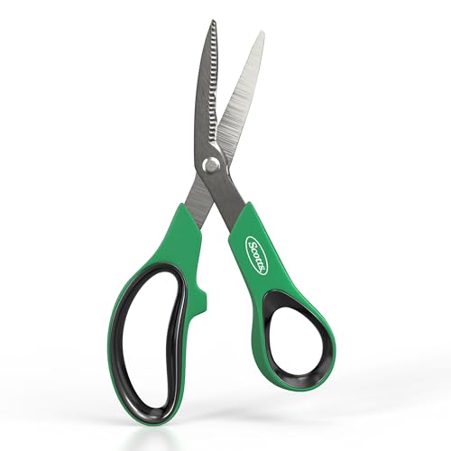 Scotts 8 in. All-Purpose Steel Garden Utility Shears with Serrated Blades – Comfort Grip Yard and Garden Scissors for Pruning Plants, Flowers, and Herbs - style: All-Purpose Garden Shears