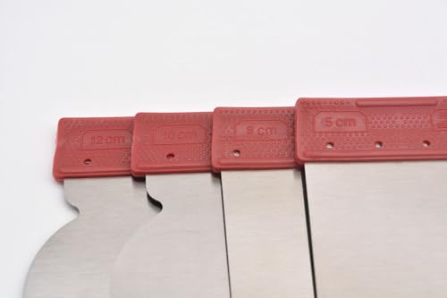Body Filler Applicator Set 4 Pcs Auto Paint Tools Car Putty Knife Steel Sheet Putty Spreaders Metal Blade Automotive Repair Kit
