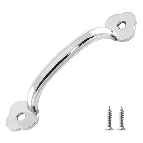 Piutouyar 12 Pcs Barn Door Handles, 3.2 in Hole Center Gate Handle, Silver - color: Silver, size: 4 Inch