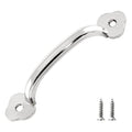 Piutouyar 12 Pcs Barn Door Handles, 3.2 in Hole Center Gate Handle, Silver - color: Silver, size: 4 Inch