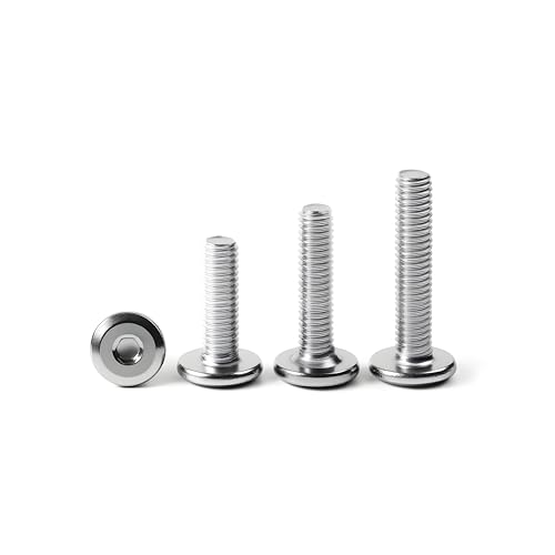 5/16-18 x 1" (30 Pack) Flat Head Hex Socket Cap Screws Bolts, 304 Stainless Steel 18-8, Hex Drive Countersunk Furniture Connector, Fully Threaded Machine Thread, Bright Finish