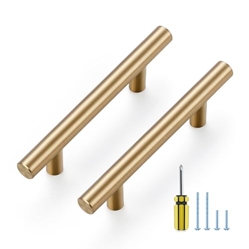 Ravinte Champagne Bronze Cabinet Handles 3 Inch Hole Center 30 Pack - color: Champagne Bronze, size: 3 Inch Hole Center