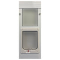 Ideal Pet Products Aluminum Sash Window Pet Door - size: 7-1/2" x 10-1/2" Chubby Kat Flap Size, style: Vertical Sash Window Height: 32-1/2" to 35-1/8"