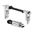 Rolling Square inCharge 6 - Keychain USB C Charger Cable, Lightning Cable and Micro-USB for Smartphone, Universal Cable Charger 6 in 1, USB Plug, 15W, White - color: White