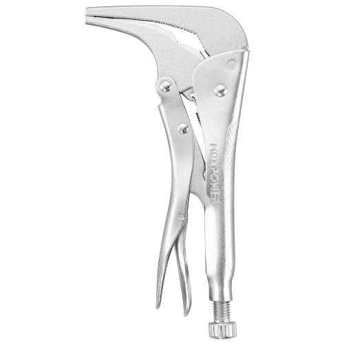 MAXPOWER 10-inch 90 degree Offset Long Nose Locking Pliers, 3" Jaw Opens - size: 10"