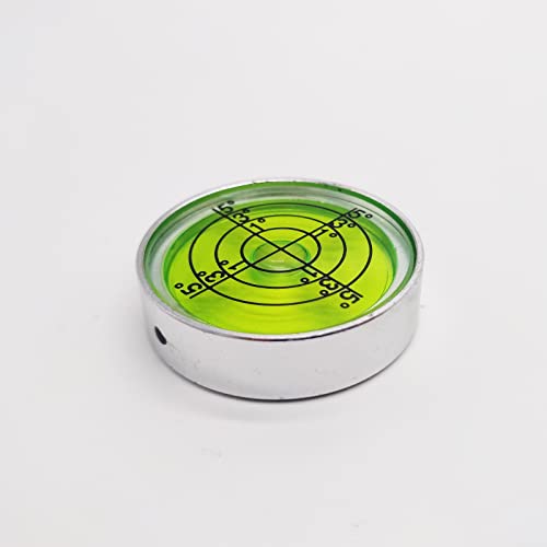 GEONASSUR 30mm Circular Bullseye Bubble Level, Aluminum, Silver - color: Silver