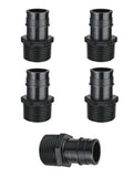 5piece EFIELD Pex-A Poly PPSU Expansion Fitting 1" X1" Male NPT Adapter - size: 1" x 1" (PPSU, Pack of 5)