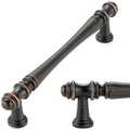KOOFIZO 10 Pack 5 in Oil Rubbed Bronze Cabinet Pulls, Drawer Handles P30 - color: Oil Rubbed Bronze, size: 5" CC - 10Pcs