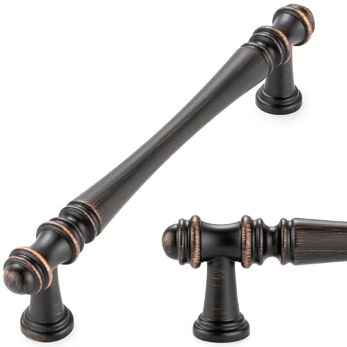 KOOFIZO 10 Pack 5 in Oil Rubbed Bronze Cabinet Pulls, Drawer Handles P30 - color: Oil Rubbed Bronze, size: 5" CC - 10Pcs