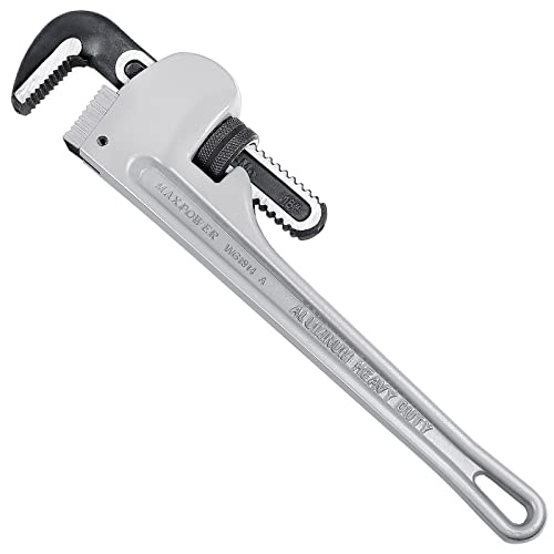 MAXPOWER 18-inch Pipe Wrench, 2.5 inch Jaw Opening Capacity - size: 18-inch, style: Straight Pipe Wrench